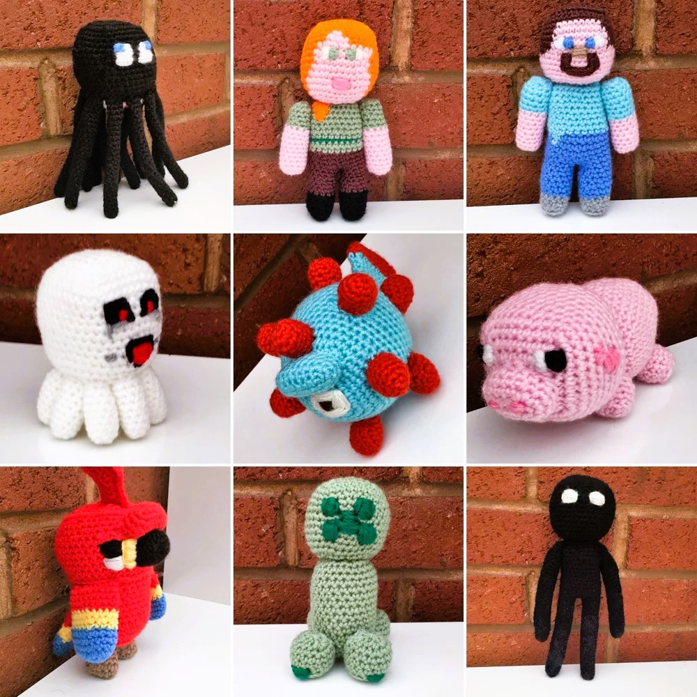 Knitted Minecraft Characters