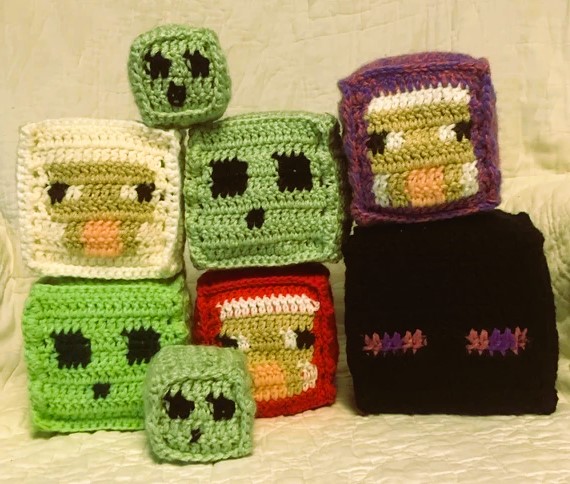 Knitting Minecraft Creatures from Beads